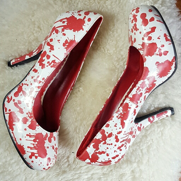 ten thirty one Shoes - NWOT Sz 8 Blood Splatter Heels